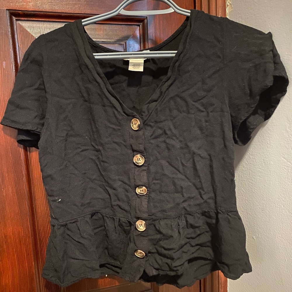 Black button up shirt
